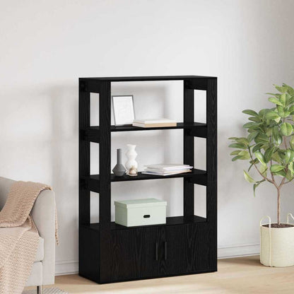 vidaXL Sideboard Black oak 30 x 80 x 119.5 cm Engineered Wood 1