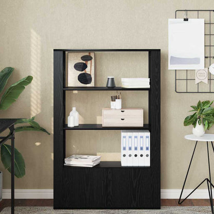 vidaXL Sideboard Black oak 30 x 80 x 119.5 cm Engineered Wood 4