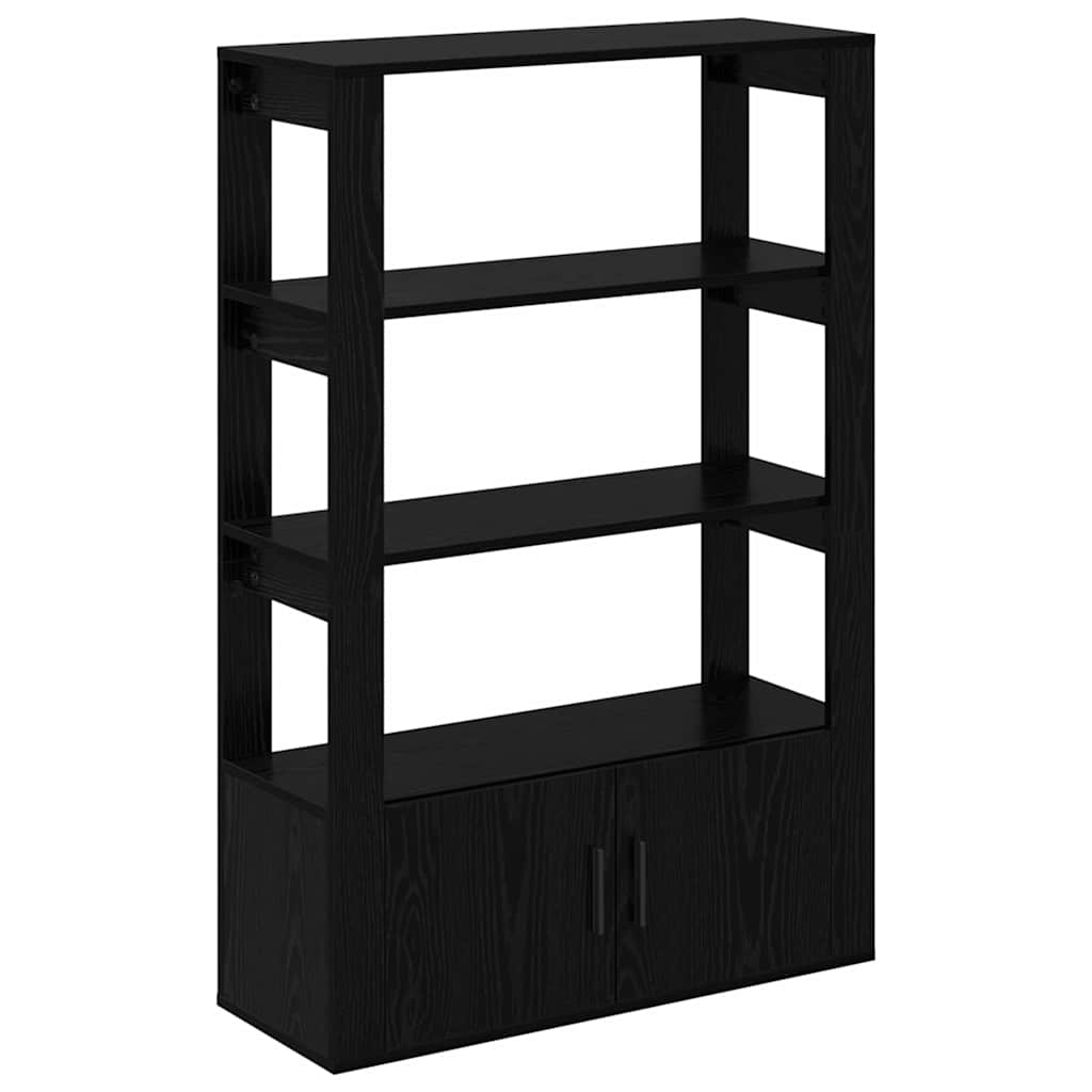 vidaXL Sideboard Black oak 30 x 80 x 119.5 cm Engineered Wood 2