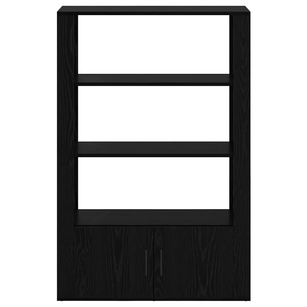 vidaXL Sideboard Black oak 30 x 80 x 119.5 cm Engineered Wood 6