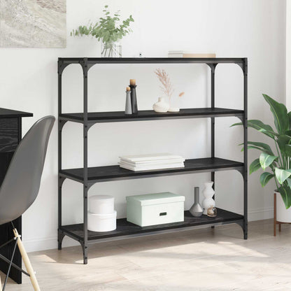 vidaXL Book Cabinet Black Oak 100 x 33 x 100 cm 1