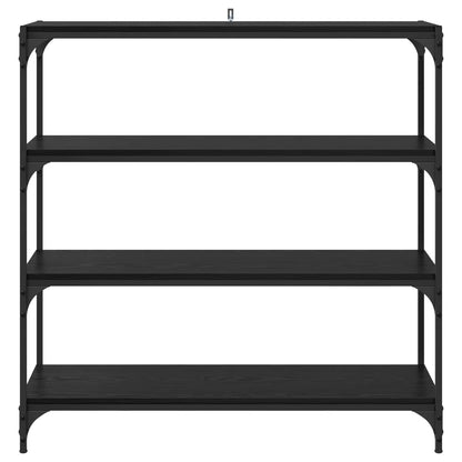 vidaXL Book Cabinet Black Oak 100 x 33 x 100 cm 5