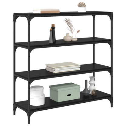 vidaXL Book Cabinet Black Oak 100 x 33 x 100 cm 3