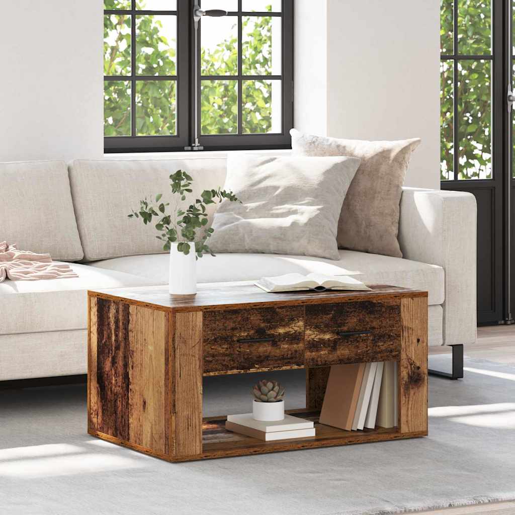 vidaXL Coffee Table Old Wood 80 x 50 x 40 cm Engineered Wood 1