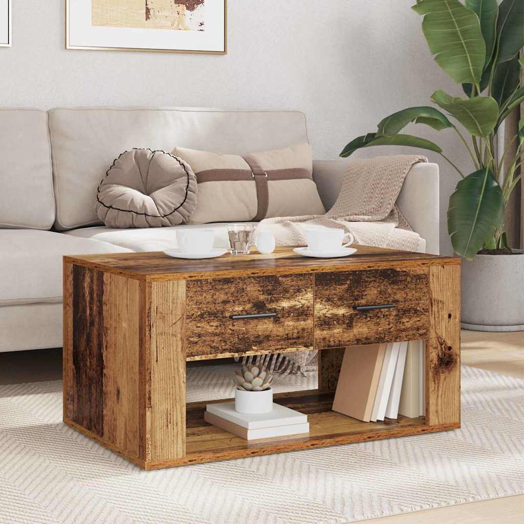 vidaXL Coffee Table Old Wood 80 x 50 x 40 cm Engineered Wood 4