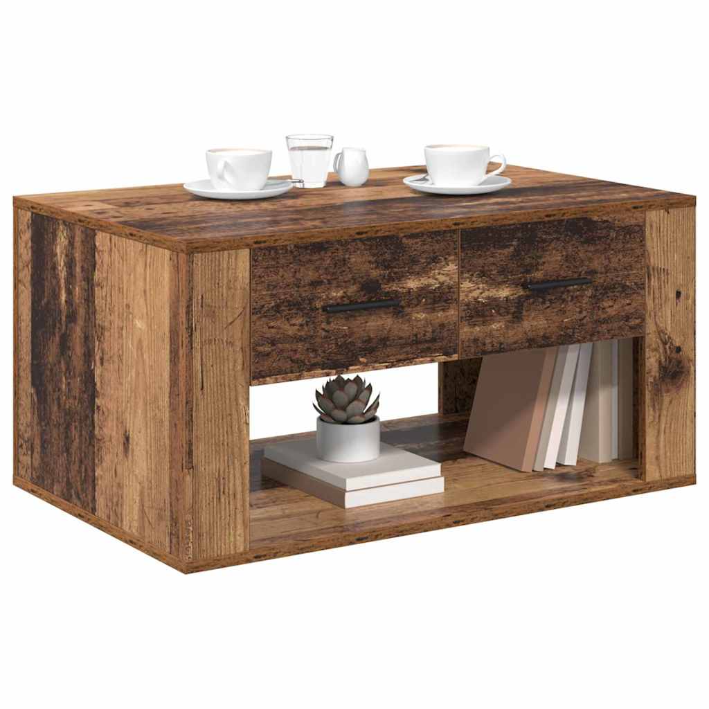 vidaXL Coffee Table Old Wood 80 x 50 x 40 cm Engineered Wood 3