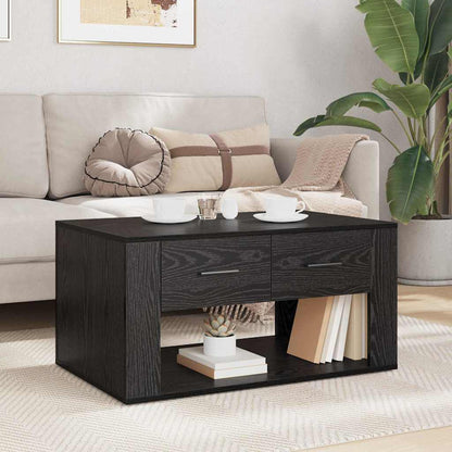 vidaXL Coffee Table Black Oak 80 x 50 x 40 cm Engineered Wood 4