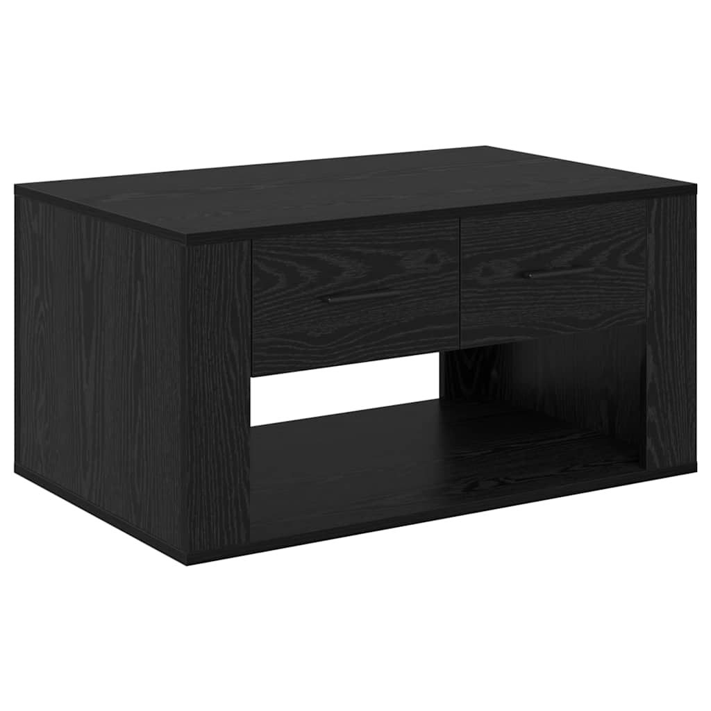vidaXL Coffee Table Black Oak 80 x 50 x 40 cm Engineered Wood 2