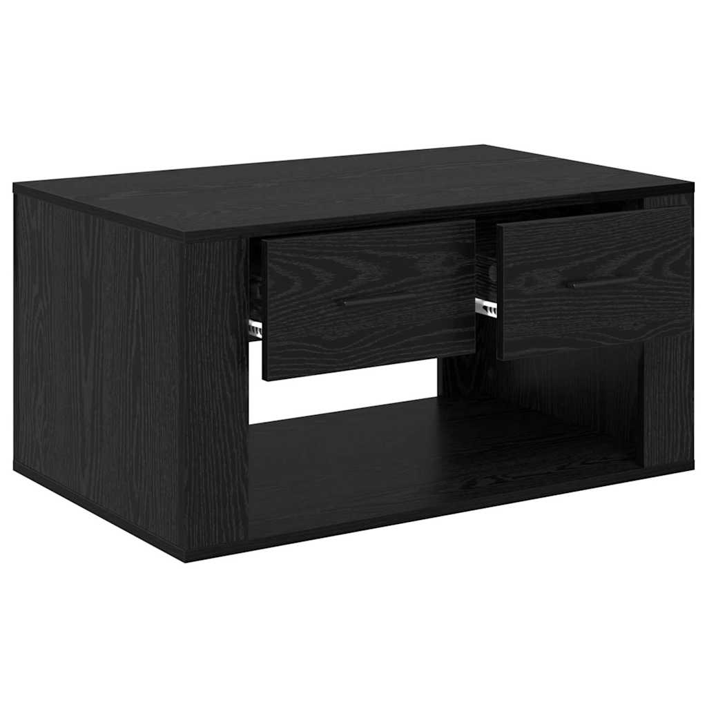 vidaXL Coffee Table Black Oak 80 x 50 x 40 cm Engineered Wood 5