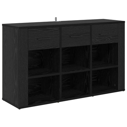 vidaXL Sideboard Black Oak 100 x 30 x 59.5 cm Engineered Wood 2