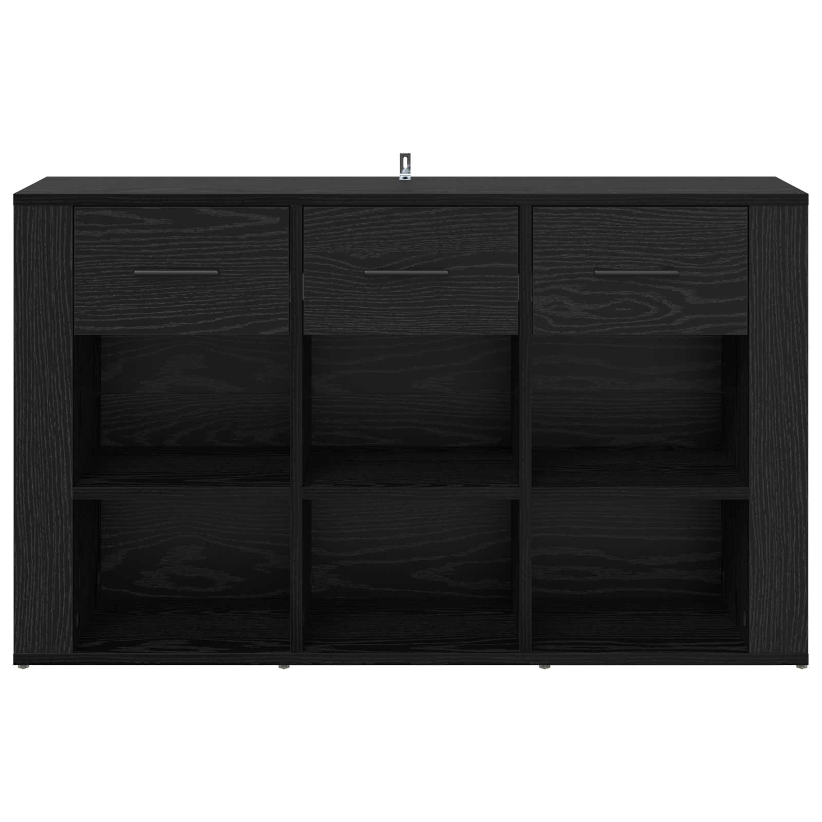 vidaXL Sideboard Black Oak 100 x 30 x 59.5 cm Engineered Wood 6