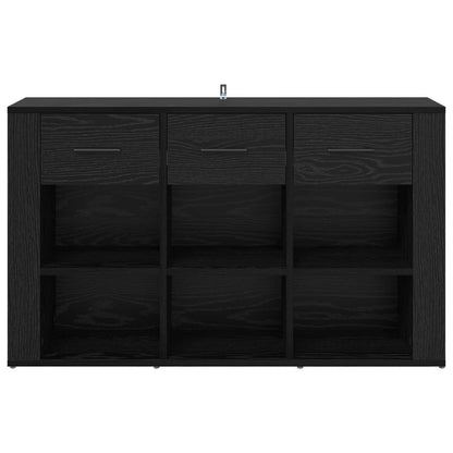 vidaXL Sideboard Black Oak 100 x 30 x 59.5 cm Engineered Wood 6