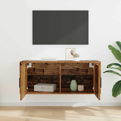 vidaXL Wall Mounted TV Cabinet 100 x 34.5 x 40 cm Old Wood 4