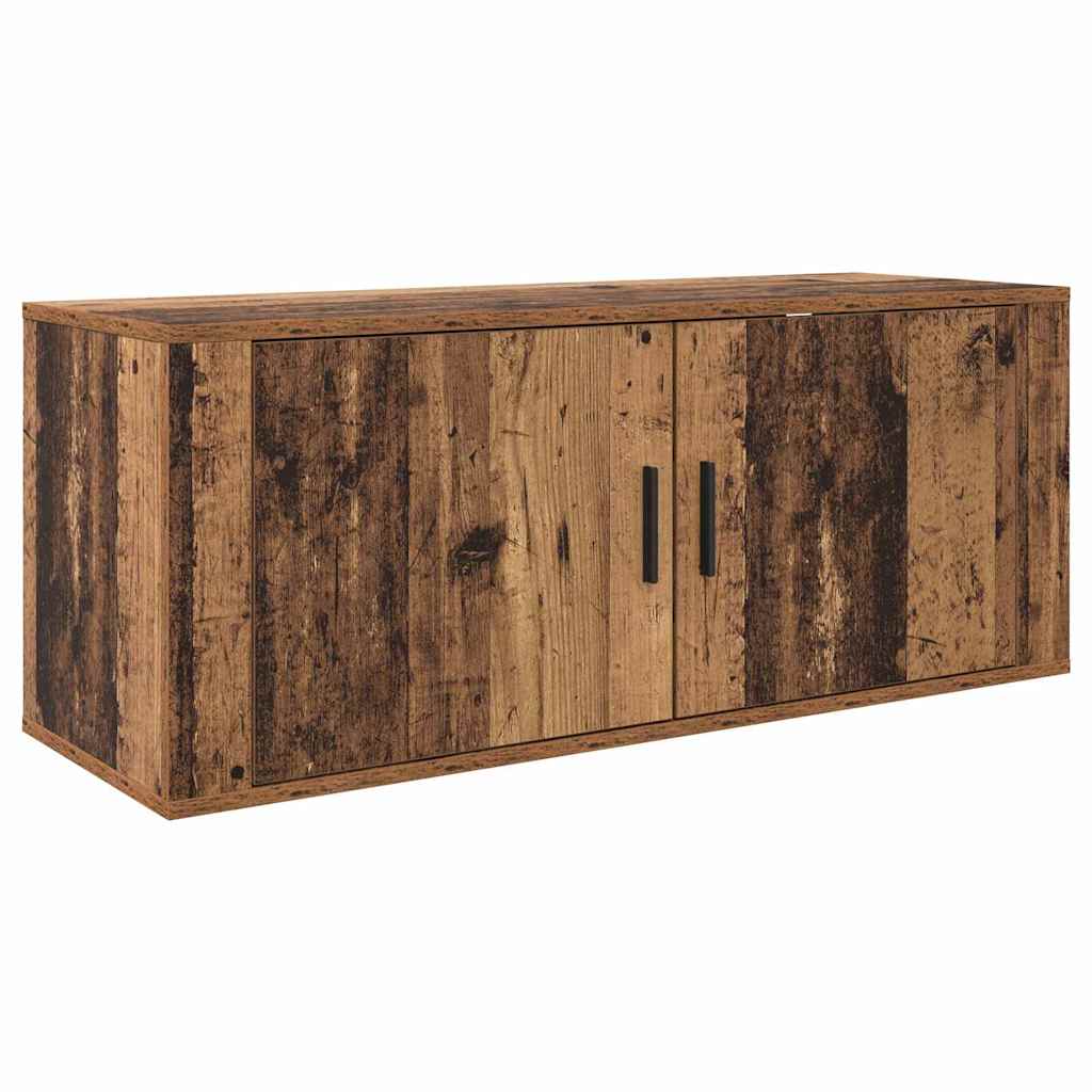 vidaXL Wall Mounted TV Cabinet 100 x 34.5 x 40 cm Old Wood 2