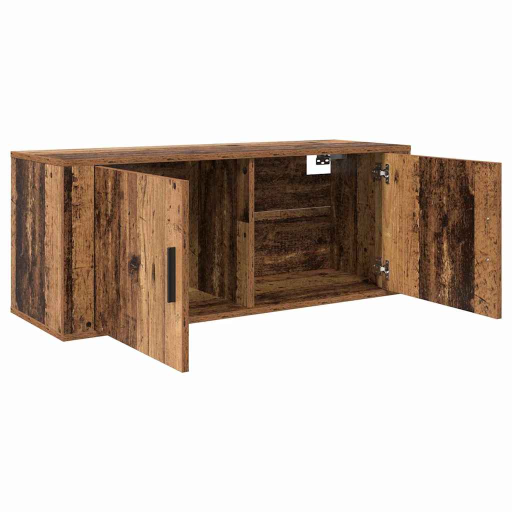 vidaXL Wall Mounted TV Cabinet 100 x 34.5 x 40 cm Old Wood 5