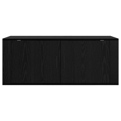 vidaXL Wall Mounted TV Cabinet 100 x 34.5 x 40 cm Black Oak 6