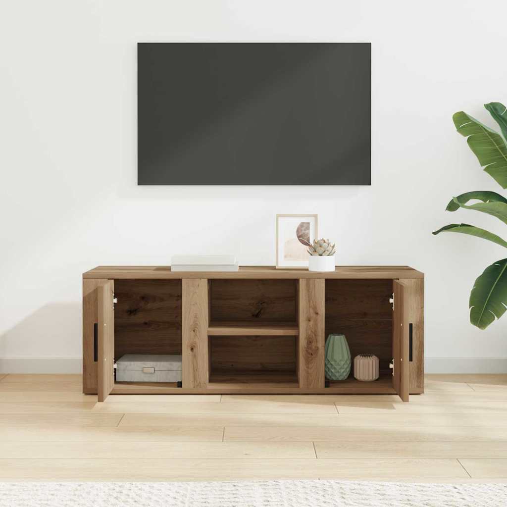 vidaXL TV Cabinet 100 x 31.5 x 35 cm Artisan Oak Engineered Wood 4