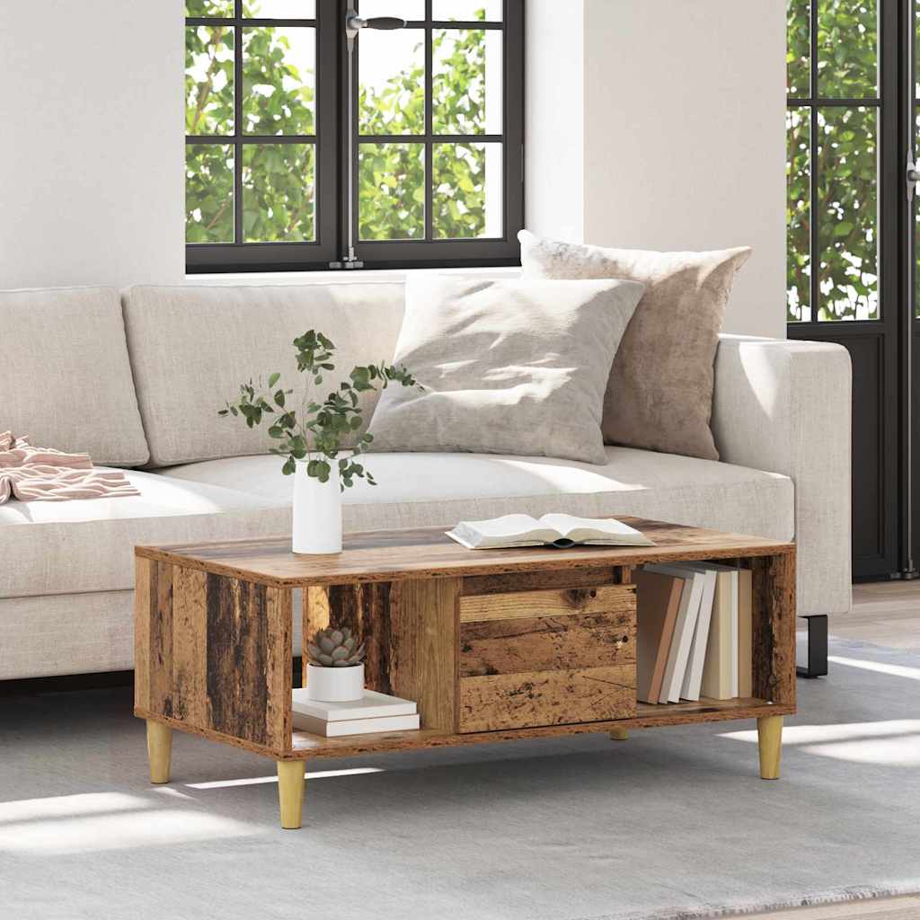 vidaXL Coffee Table Old Wood 90 x 50 x 26.5 cm Engineered Wood 1