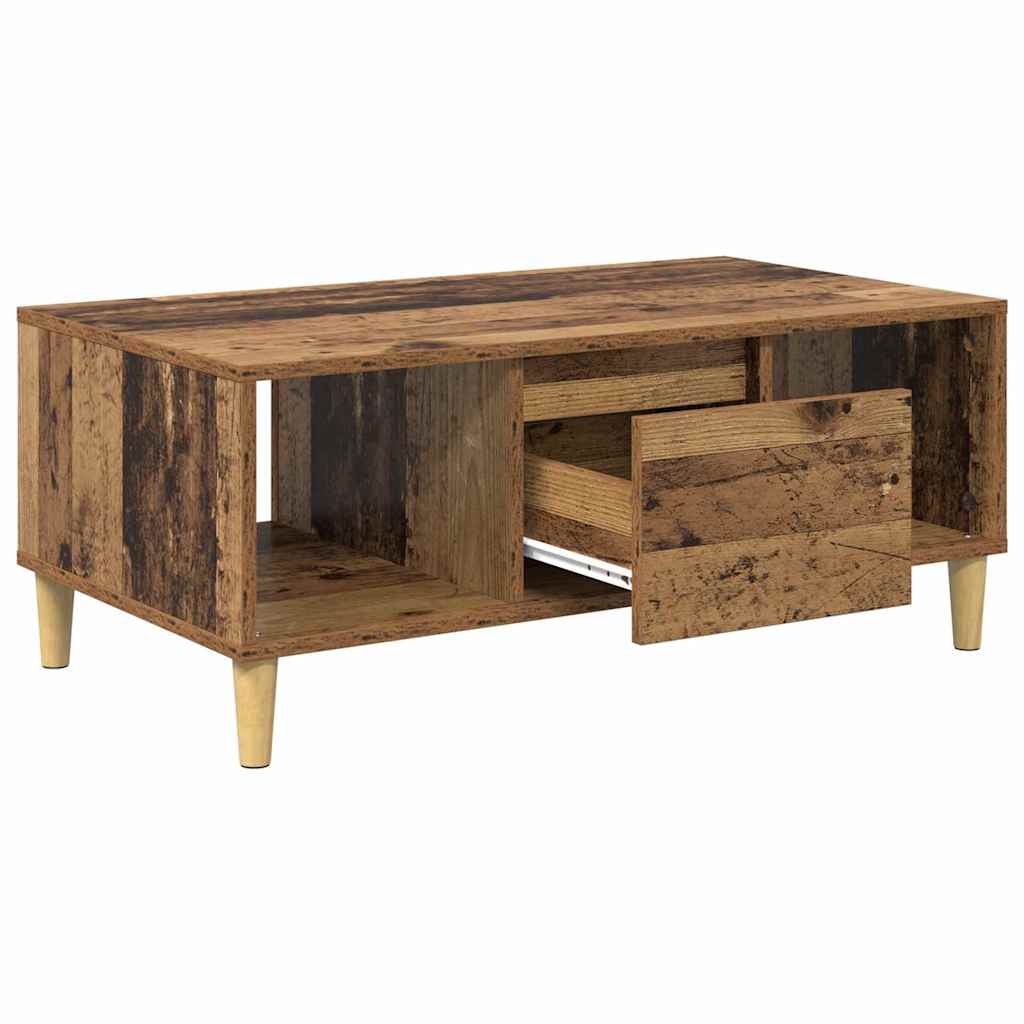 vidaXL Coffee Table Old Wood 90 x 50 x 26.5 cm Engineered Wood 5