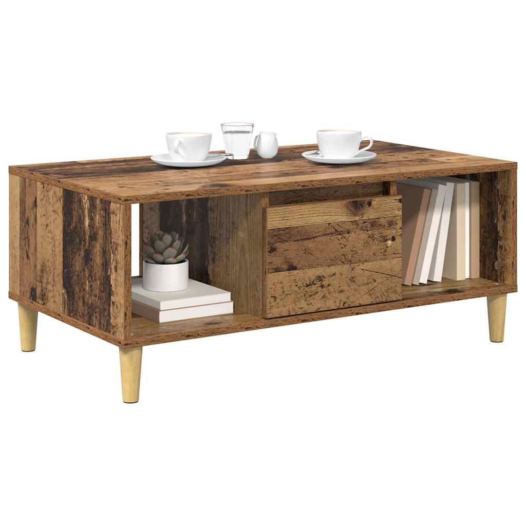vidaXL Coffee Table Old Wood 90 x 50 x 26.5 cm Engineered Wood 3