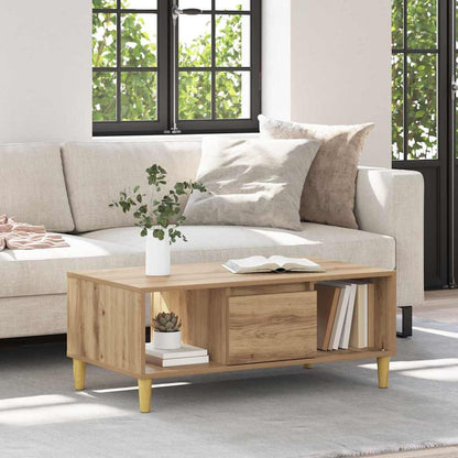 vidaXL Coffee Table Artisan Oak 90 x 50 x 26.5 cm Engineered Wood 1