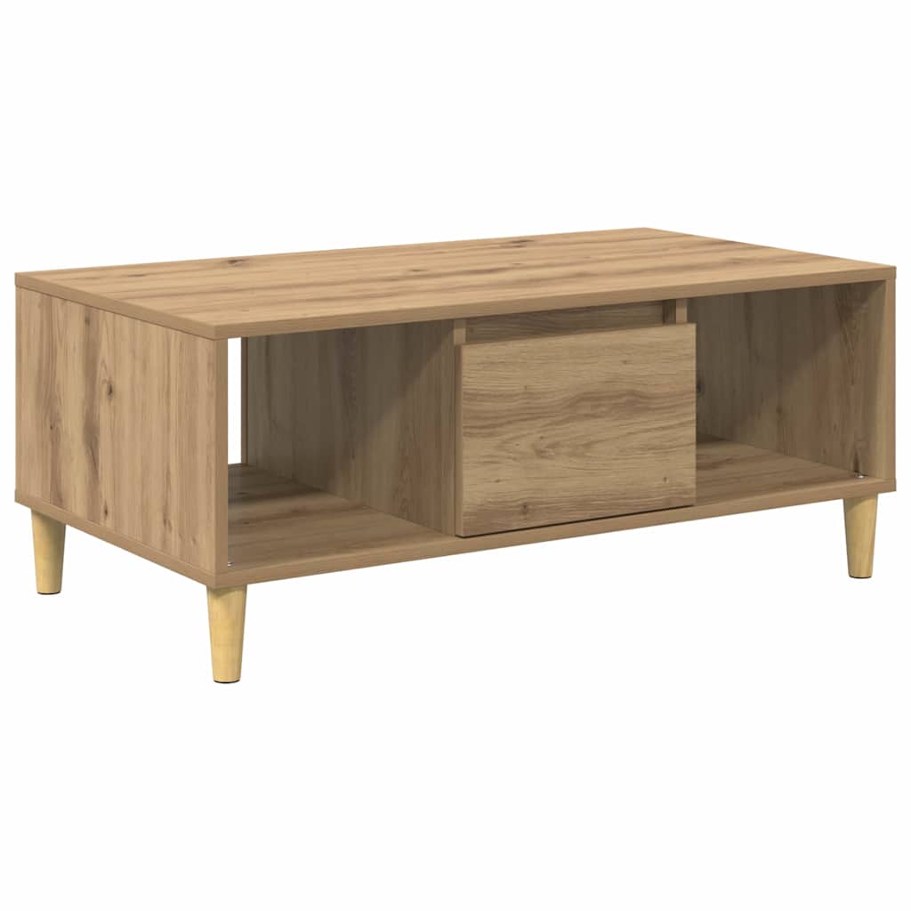 vidaXL Coffee Table Artisan Oak 90 x 50 x 26.5 cm Engineered Wood 2