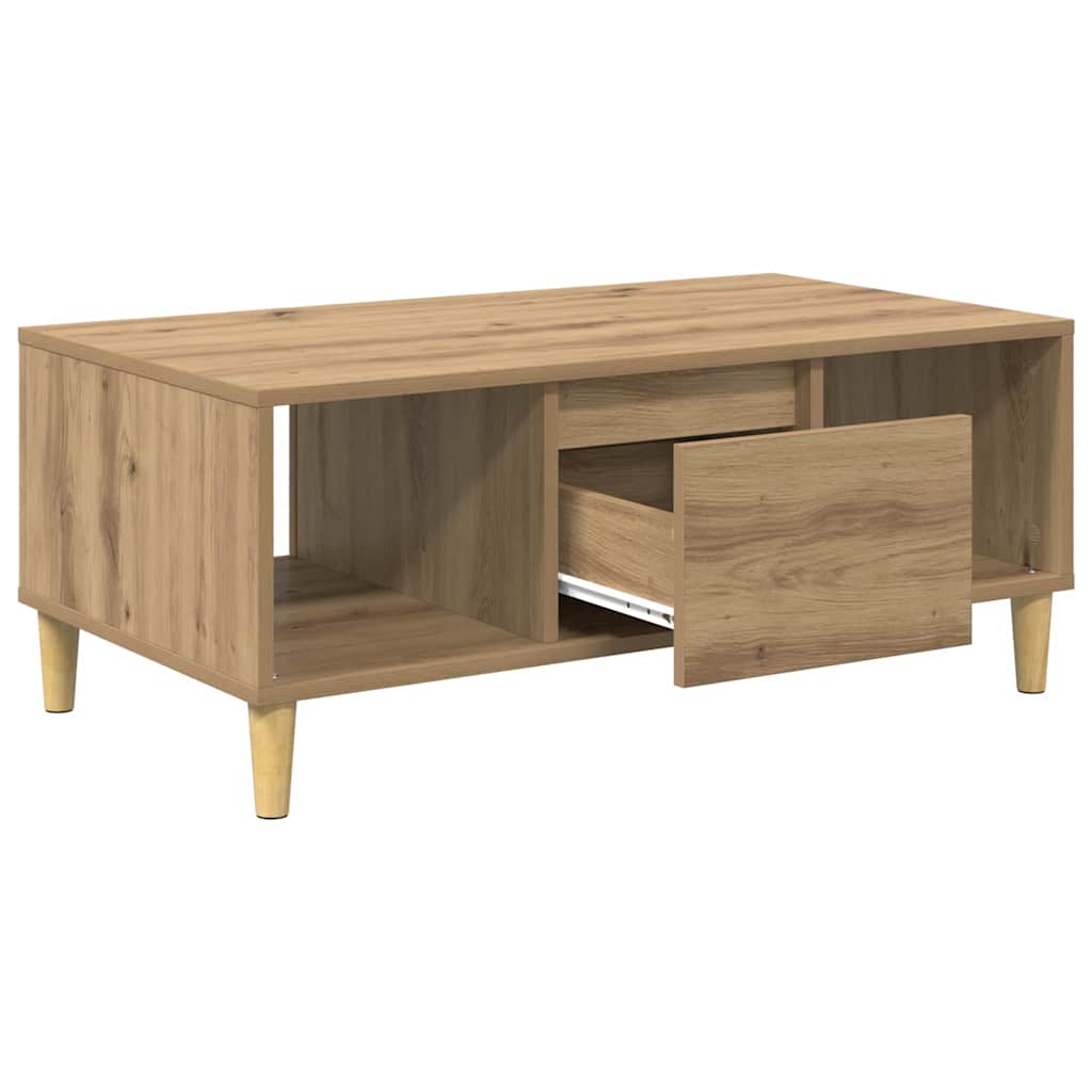 vidaXL Coffee Table Artisan Oak 90 x 50 x 26.5 cm Engineered Wood 5