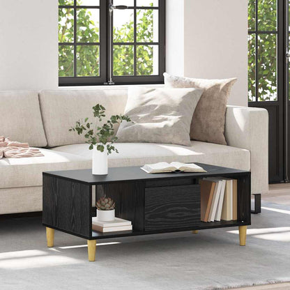 vidaXL Coffee Table Black Oak 90 x 50 x 26.5 cm Engineered Wood 1