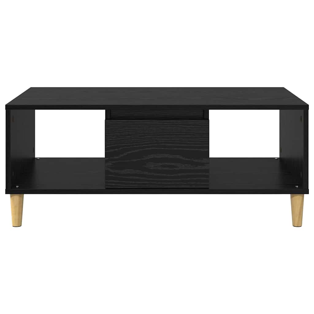 vidaXL Coffee Table Black Oak 90 x 50 x 26.5 cm Engineered Wood 6