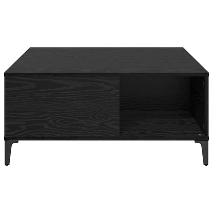 vidaXL Coffee Table Black Oak 80 x 80 x 36.5 cm Engineered Wood 5
