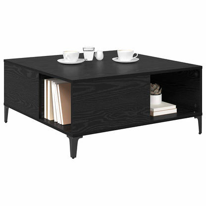 vidaXL Coffee Table Black Oak 80 x 80 x 36.5 cm Engineered Wood 3