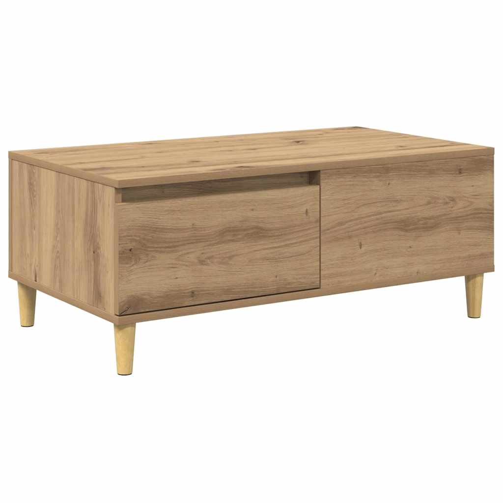 vidaXL Coffee Table Artisan Oak 90 x 50 x 35 cm Engineered Wood 2