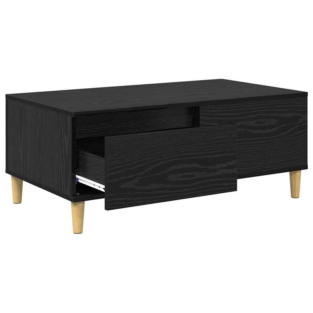vidaXL Coffee Table Black Oak 90 x 50 x 35 cm Engineered Wood 5
