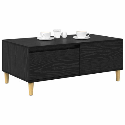 vidaXL Coffee Table Black Oak 90 x 50 x 35 cm Engineered Wood 3