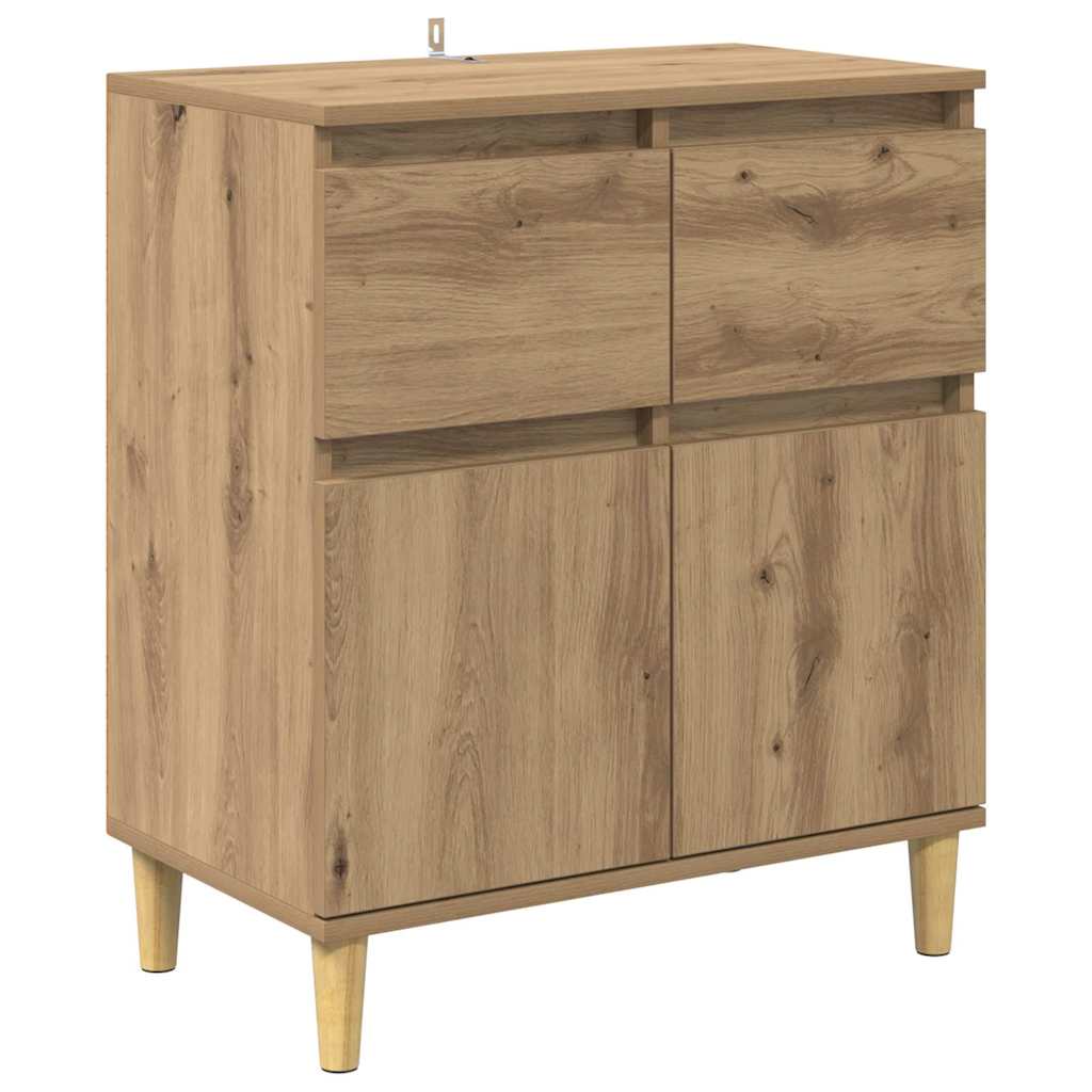 vidaXL Sideboard Artisan Oak 60 x 35 x 70 cm Engineered Wood 2