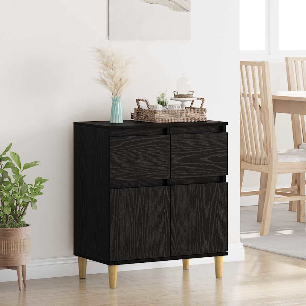 vidaXL Sideboard Black Oak 60 x 35 x 70 cm Engineered Wood 1