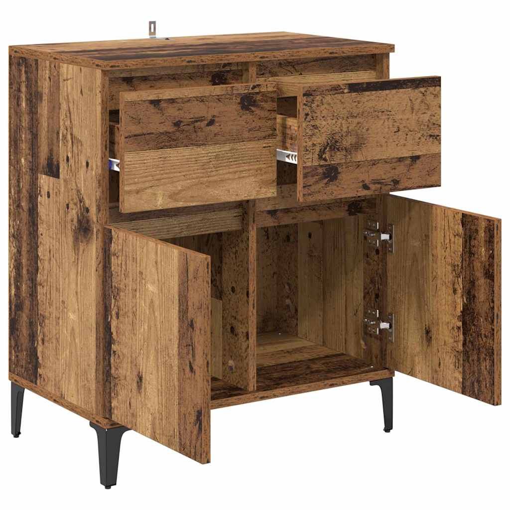vidaXL Sideboard Old Wood 60 x 35 x 70 cm Engineered Wood and Iron 5
