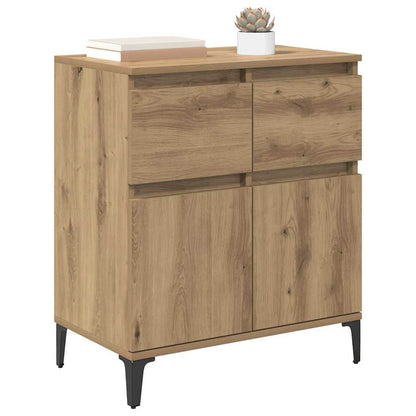 vidaXL Sideboard Artisan Oak 60 x 35 x 70 cm Engineered Wood and Iron 3