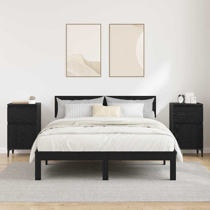 vidaXL Bedside Cabinet 2 pcs Black Oak 40 x 35 x 70 cm Engineered Wood 4