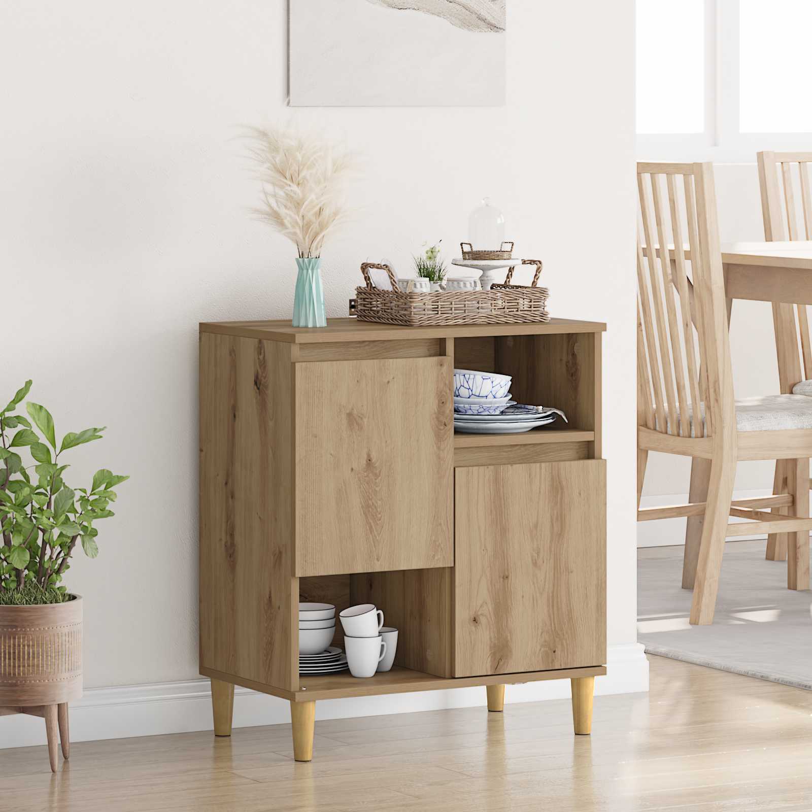 vidaXL Sideboard Artisan oak 35 x 60 x 70 cm Engineered Wood 1