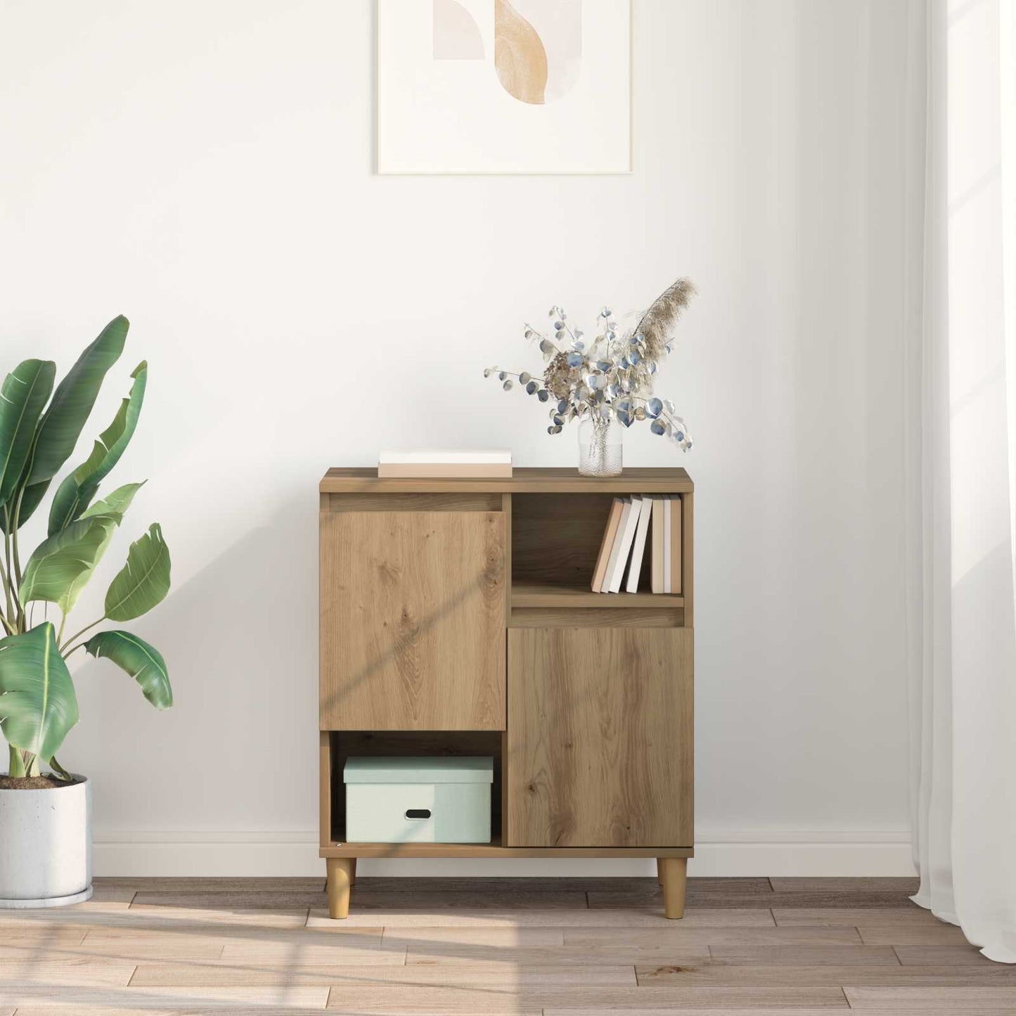 vidaXL Sideboard Artisan oak 35 x 60 x 70 cm Engineered Wood 4