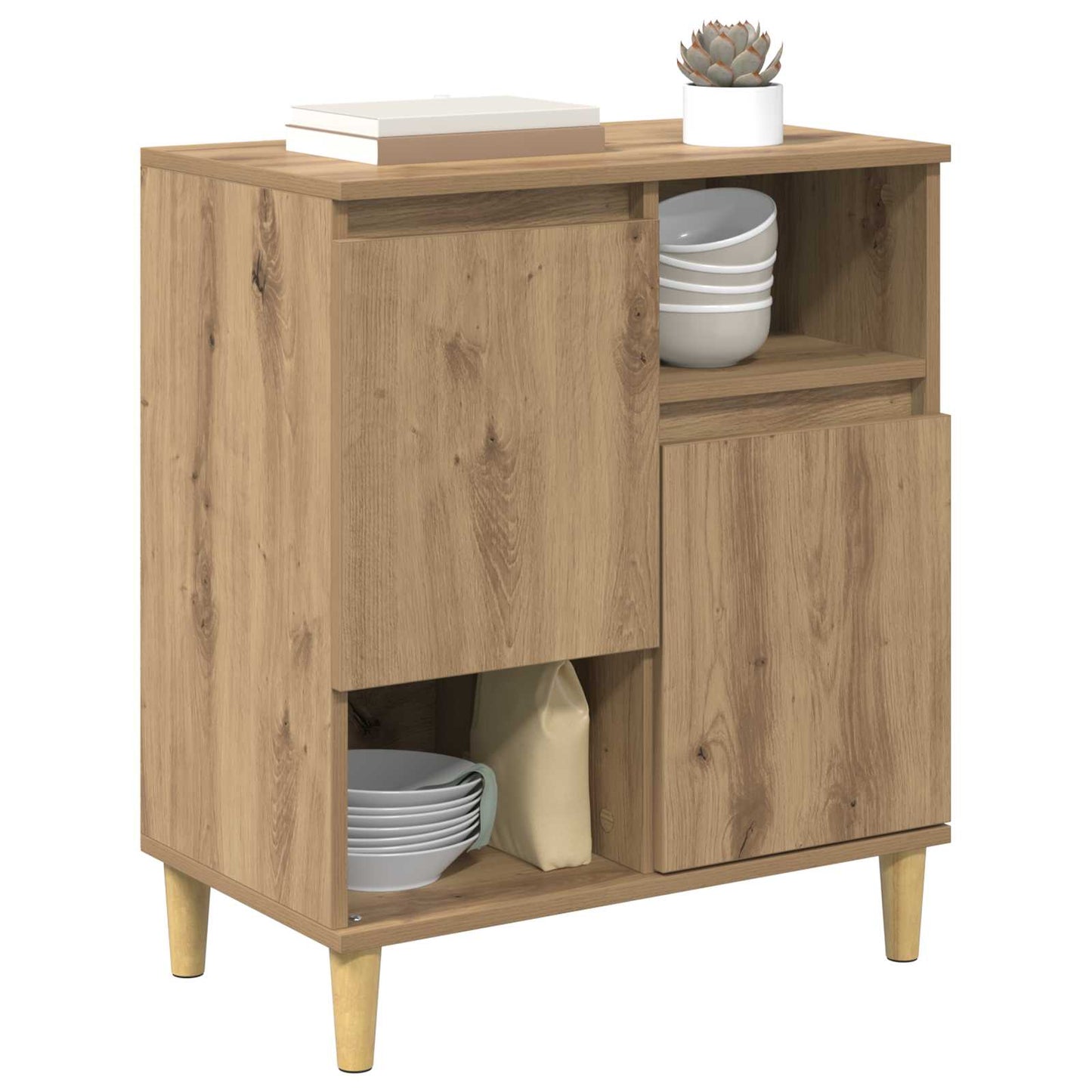 vidaXL Sideboard Artisan oak 35 x 60 x 70 cm Engineered Wood 3
