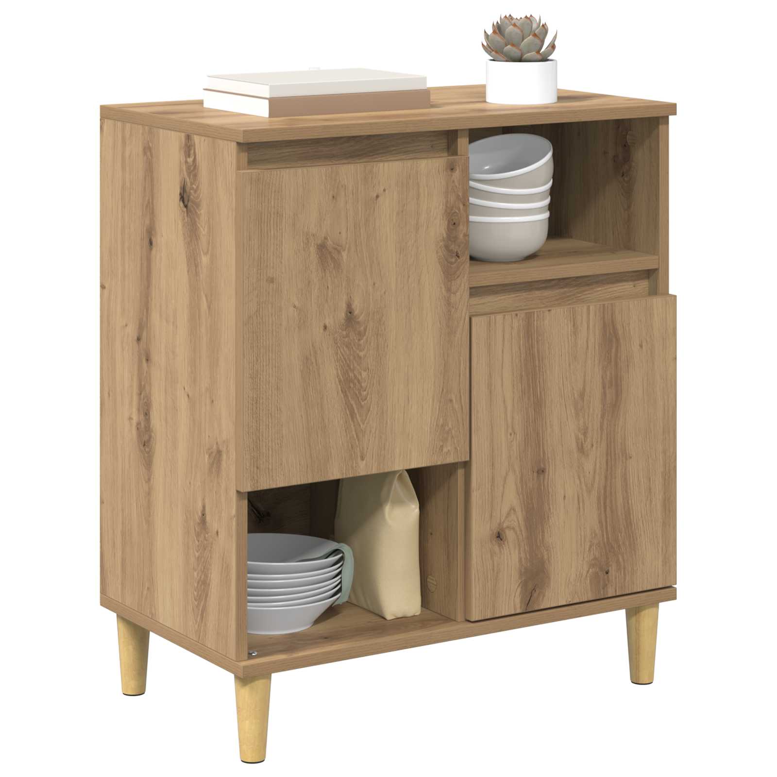vidaXL Sideboard Artisan oak 35 x 60 x 70 cm Engineered Wood 3