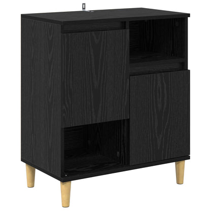 vidaXL Sideboard Black oak 35 x 60 x 70 cm Engineered Wood 2