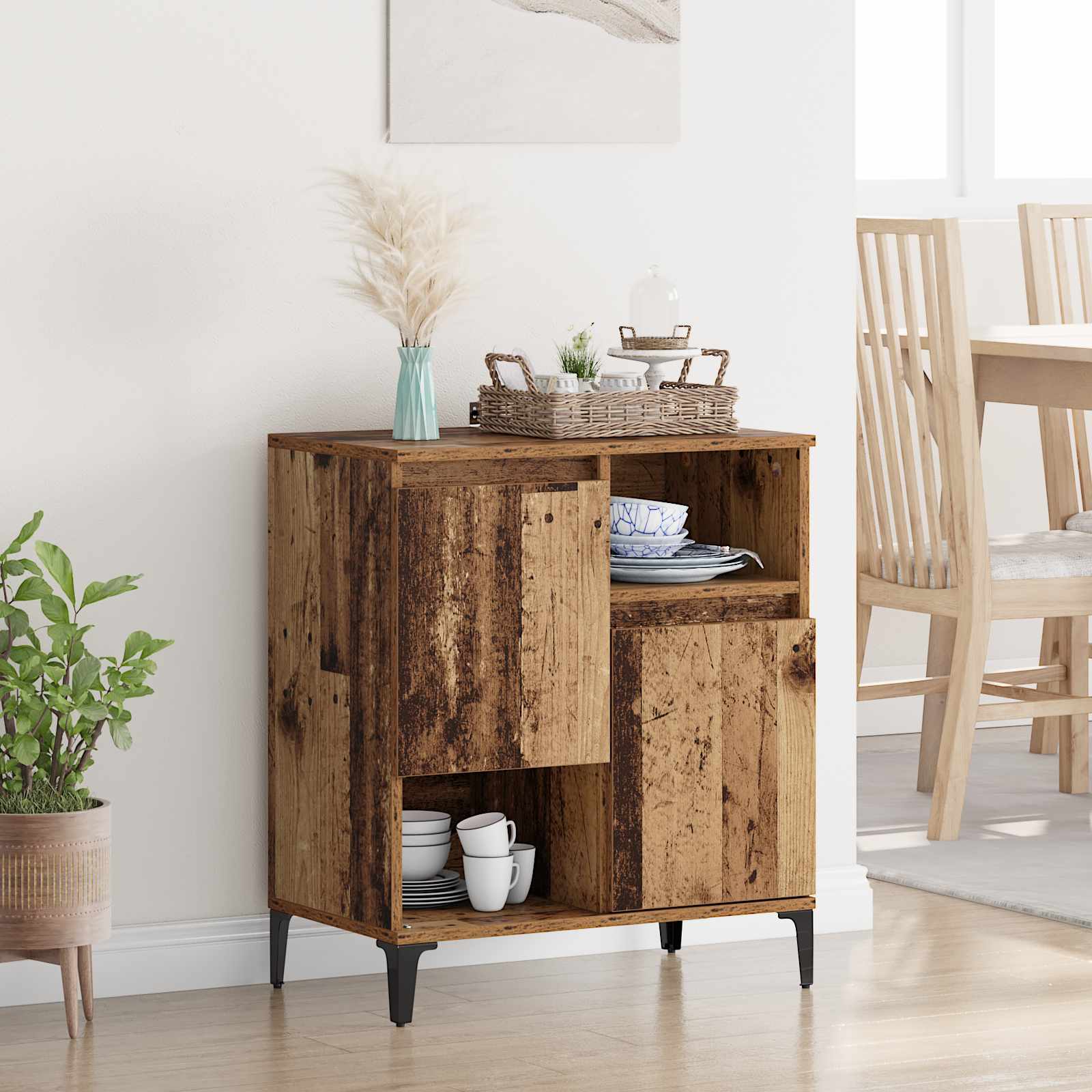 vidaXL Sideboard Old Wood 60 x 35 x 70 cm Engineered Wood 1