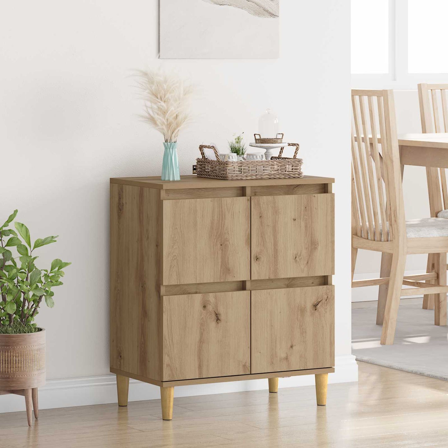 vidaXL Sideboard Artisan Oak 60 x 35 x 70 cm Engineered Wood 1