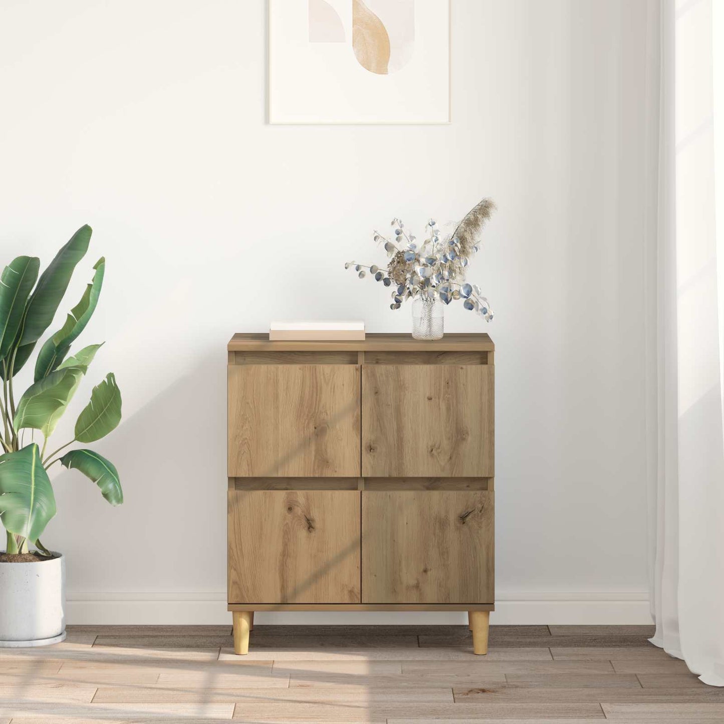 vidaXL Sideboard Artisan Oak 60 x 35 x 70 cm Engineered Wood 4