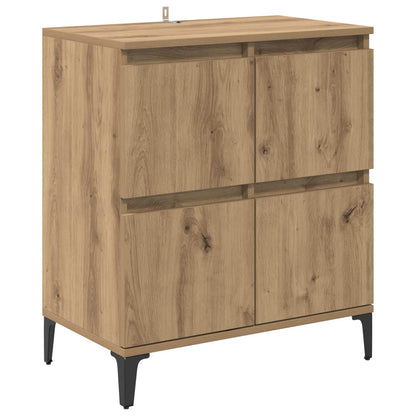 vidaXL Sideboard Artisan Oak 60 x 35 x 70 cm Engineered Wood and Iron 2