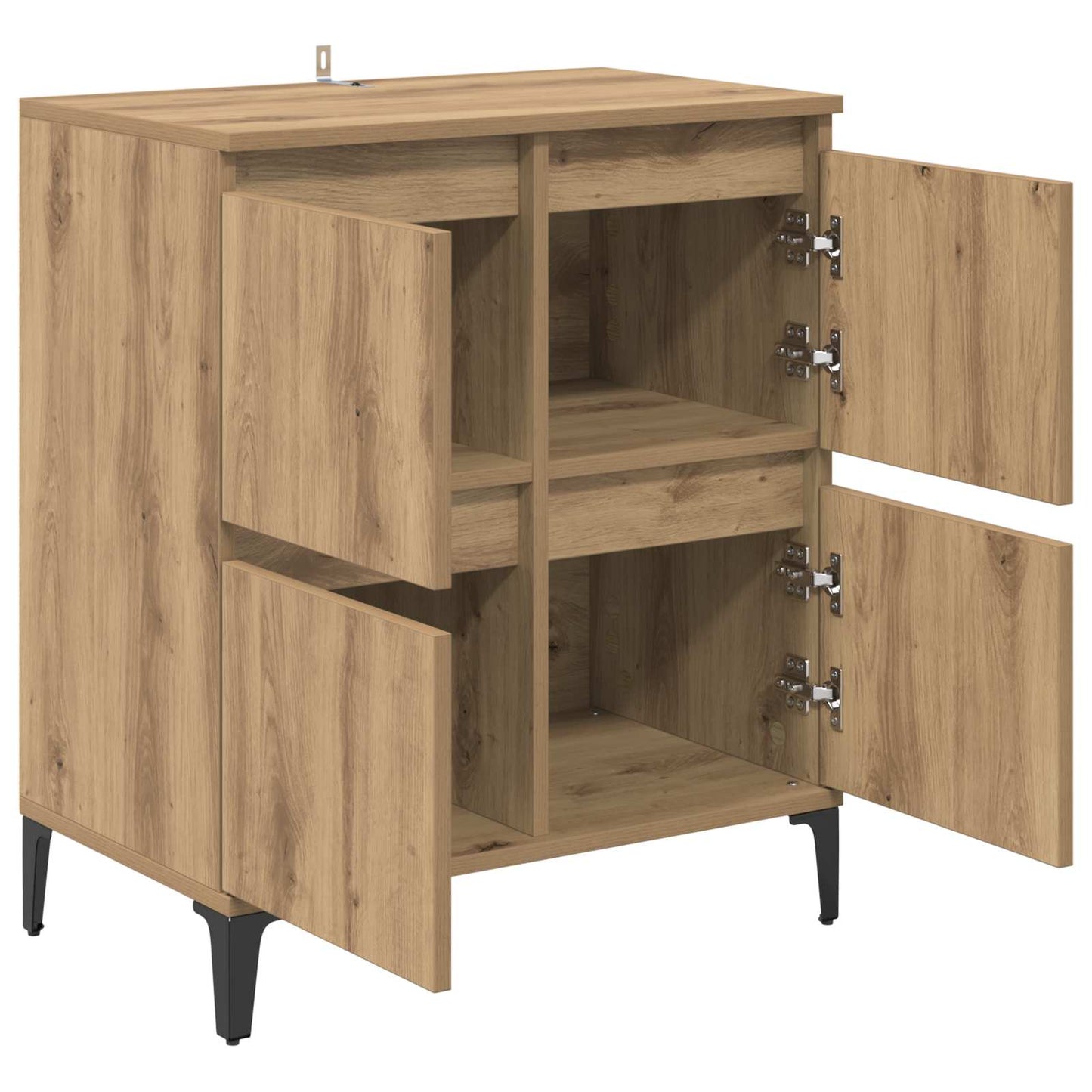 vidaXL Sideboard Artisan Oak 60 x 35 x 70 cm Engineered Wood and Iron 5
