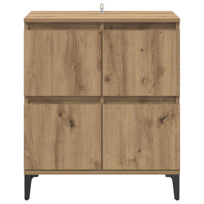 vidaXL Sideboard Artisan Oak 60 x 35 x 70 cm Engineered Wood and Iron 6